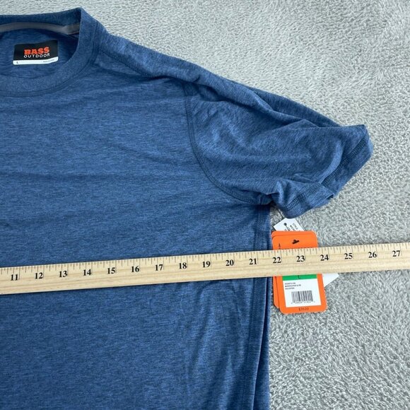 Bass Outdoor Microtech Perf SS Tee Big Dipper Blue L NWT 1692 - Picture 8 of 11
